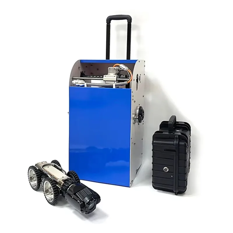 مكافحة الانقلاب الأنابيب الزاحف كاميرا روبوتية المجاري كاميرا روبوت مع منصة الرفع الكهربائية قياس الليزر ل DN150-3000mm #2