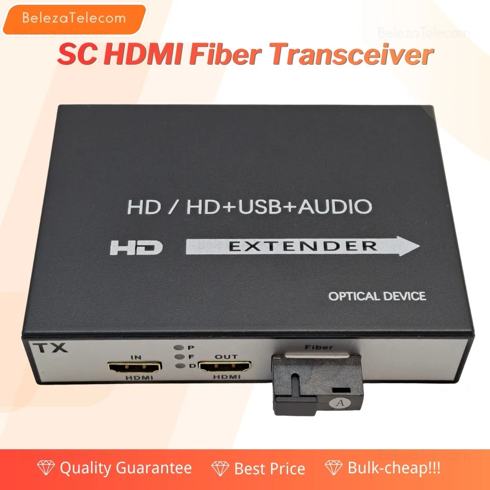 

Конвертер HDMI-совместимый с оптоволоконным видеоудлинителем KVMHDMI-совместимый + USB 1080P