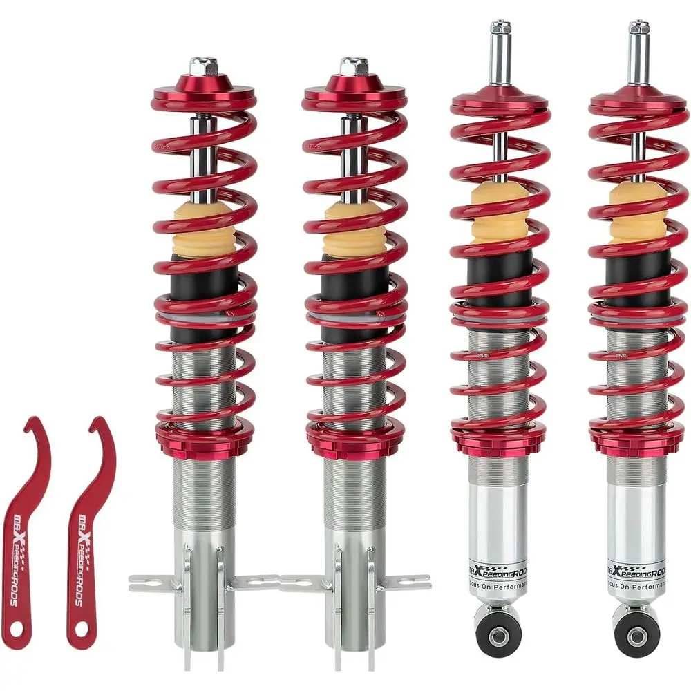

Height Adjustable Damping Suspension Kit for 1975-1984 Rabbit/Gol MK1 and 1980-1984 MK1, 1975-1989 Scirocco, Red