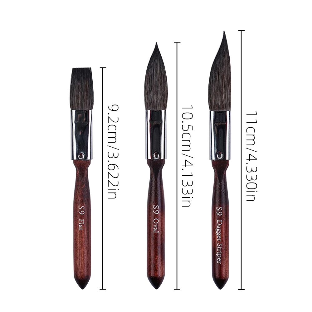 Artsecret Watercolor Gouache Paint Brush Acrylic Paint Brush Set Squirrel Hair Special-Shaped Handle Set Mini Travel Portable