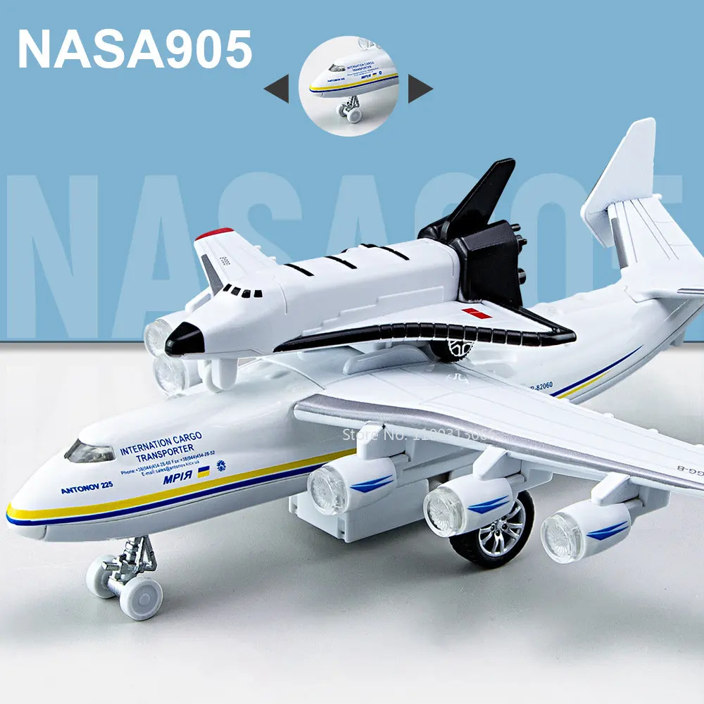 

Alloy Diecast NASA905 Aircraft Model Toy -225 Special Transport Aircraft Metal Aviation Model With Sound And Light Kids Toy Gift