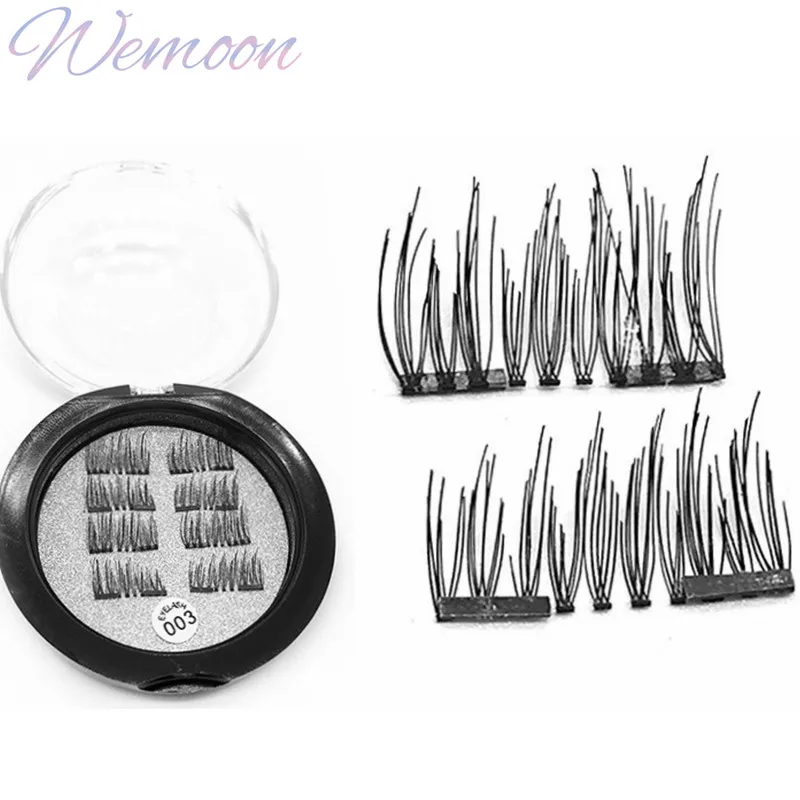 Single Magnetic Eyelashes Half Eye 2 Magnet 3d Mink Fake Eyelash No Glue Natural Long Lasting Reusable Makeup