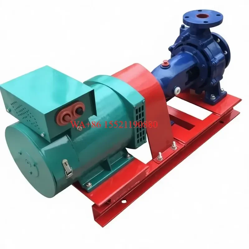 WMWMNU 3kW Run of River Water Wheel Hydro Generator Unit with Split Design and Automatic Voltage Regulation for Small Scale