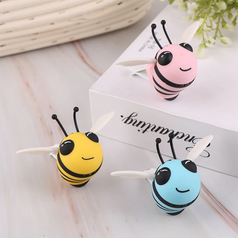 New Cute Bee Car Air Freshener Auto Perfume Diffuser Air Vent Clip Solid Deodorant Holder Car Interior Accessories