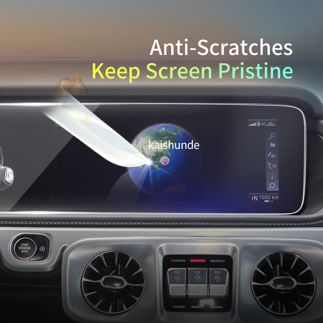 Car Sticker Screen Protector Carplay For Benz G-Class 2023 Tempered Glass Protective Film Navigation Automotive Auto Accessories