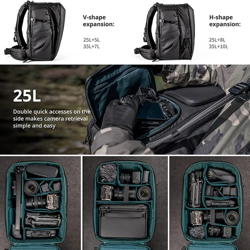 Imagen 2 del producto Mochila para cámara PGYTECH OneMo 2 con bolso de hombro para portátil de 16 ""para fotógrafos mochila impermeable para cámara Canon Fuji