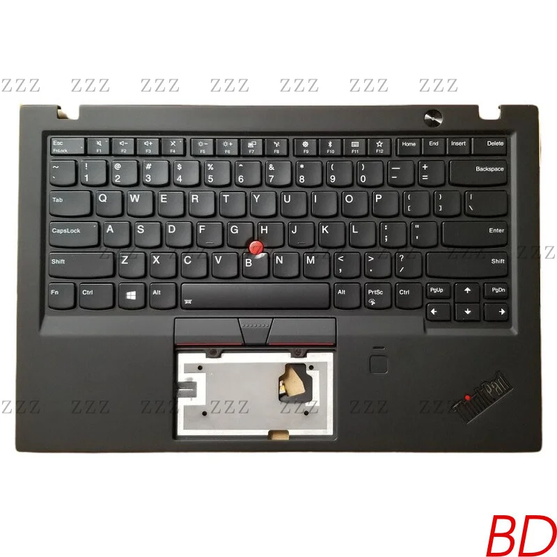 ZZ For 2018 Lenovo Thinkpad X1C X1 Carbon 6th Palmrest C Shell Keyboard FPR 01YR537
