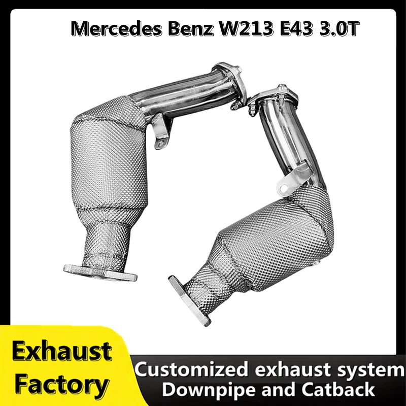 For Mercedes Benz W213 E43 3.0T customized stainless steel high performance exhaust pipe system downpipe