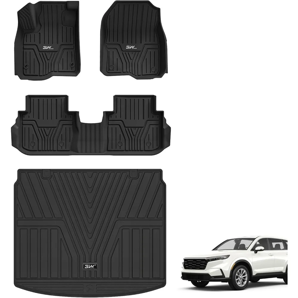 

Floor Mats & Cargo Liner Fit for Honda CR-V 2023 2024 2025 2026 (Include Hybrid), All Weather TPE Custom Fit Honda CRV Floor Li