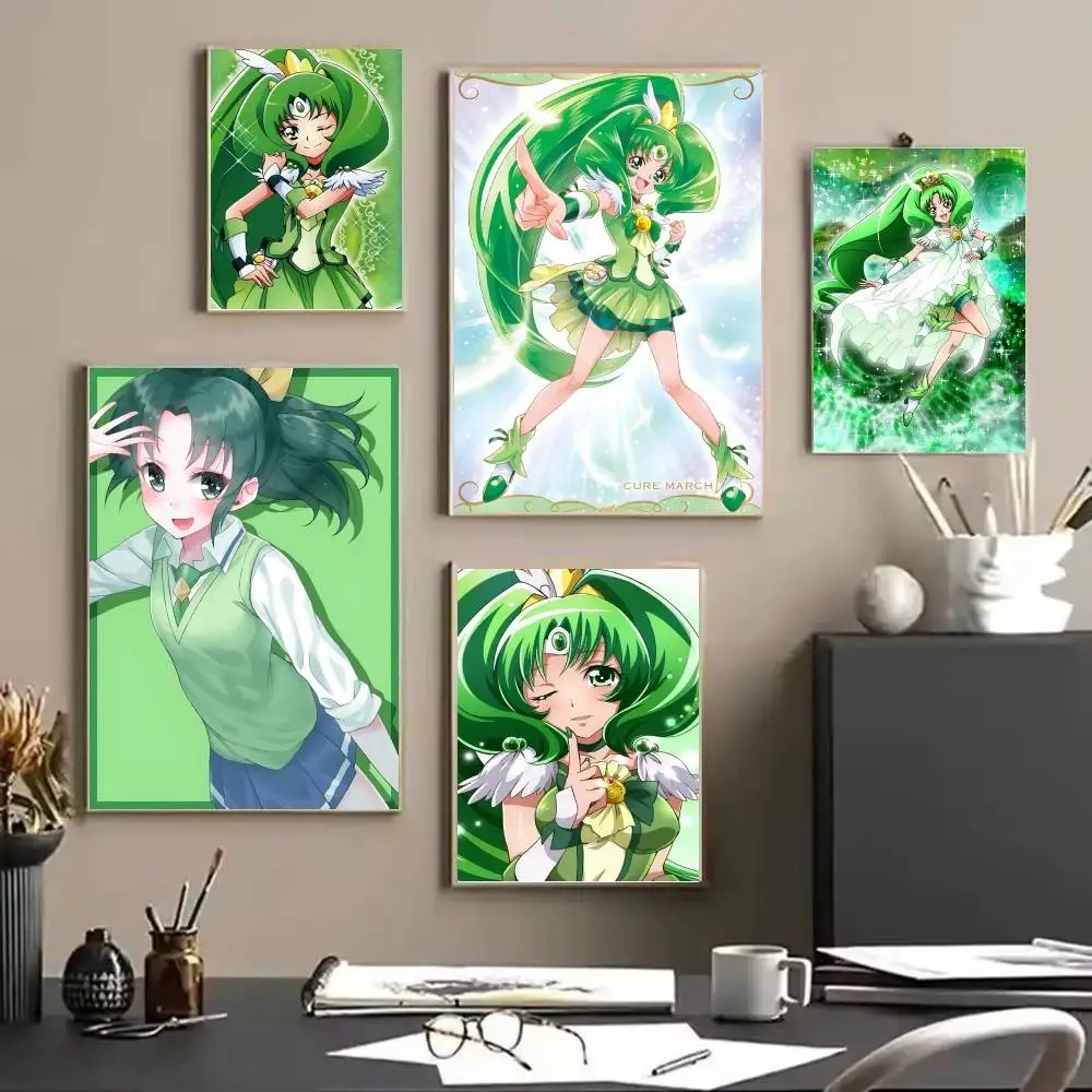 Cure March Midorikawa Nao Poster and Prints Wall Art Pictures for Modern Bedroom Game Room Home Decor