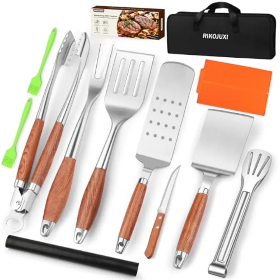 

16 Inch Grilling Accessories Set Heavy Duty Stainless Steel BBQ Accessories Tools and Grill Accessories for Outdoor Grill with