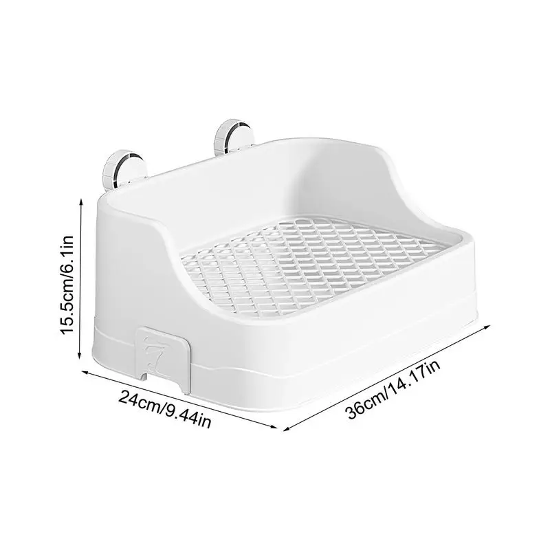 Rabbit Litter Box Small Pet Toilet Tray Large Capacity Cage Litter Box Square Pet Toilet With Buckle For Guinea Pigs Chinchillas