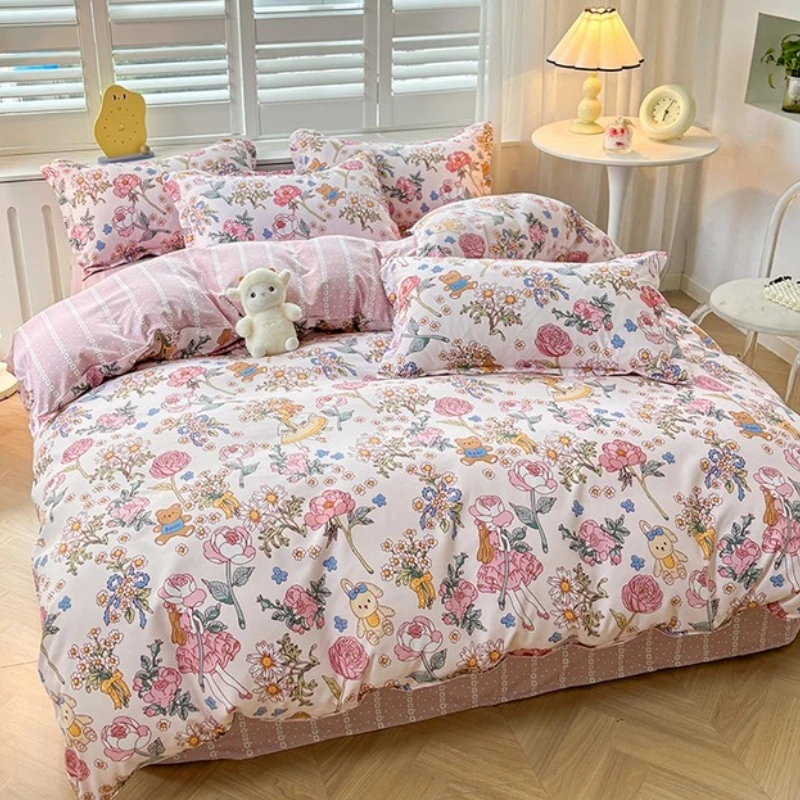 

2025 New AB Version Matte Printed Duvet Cover Single-piece Quilt Covers Are Skin-friendly and Breathable Bedding No Pillowcase