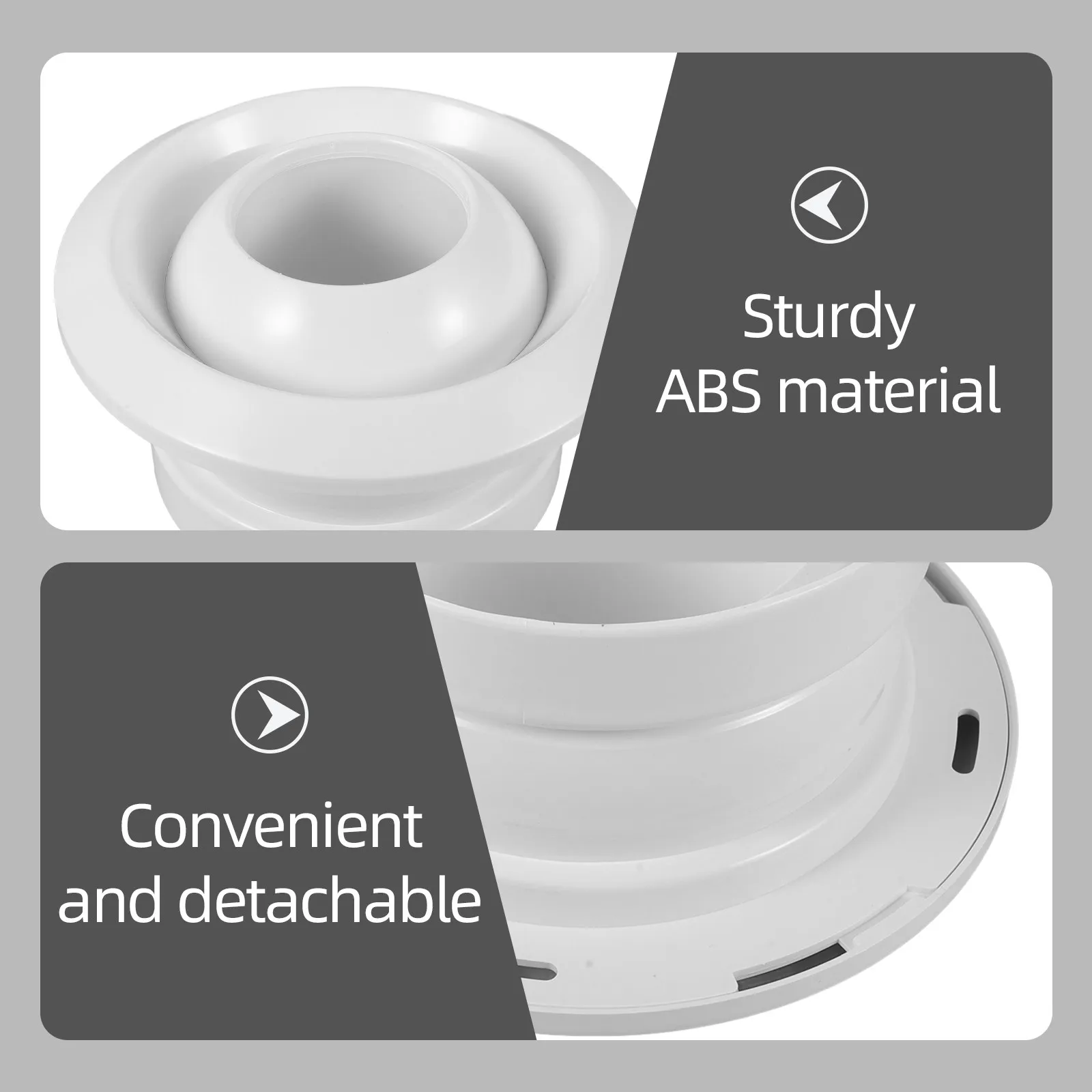 

Вентиляционный шаровой клапан из АБС-пластика с поворотом на 360 градусов для систем центрального кондиционирования, потолочных, настенных и ванных комнатных установок