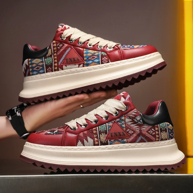 

Новые туфли для досок 2026, дышащая качественная модная повседневная спортивная универсальная удобная мужская обувь с низким верхом и толстой подошвой