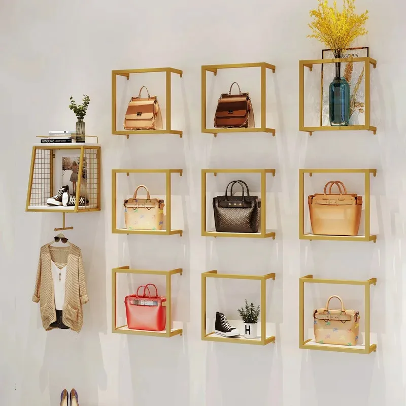 custom.Handbag Display Stand Wall Mount Shoe Display Shelf Rack Shoe Display Retail Shop