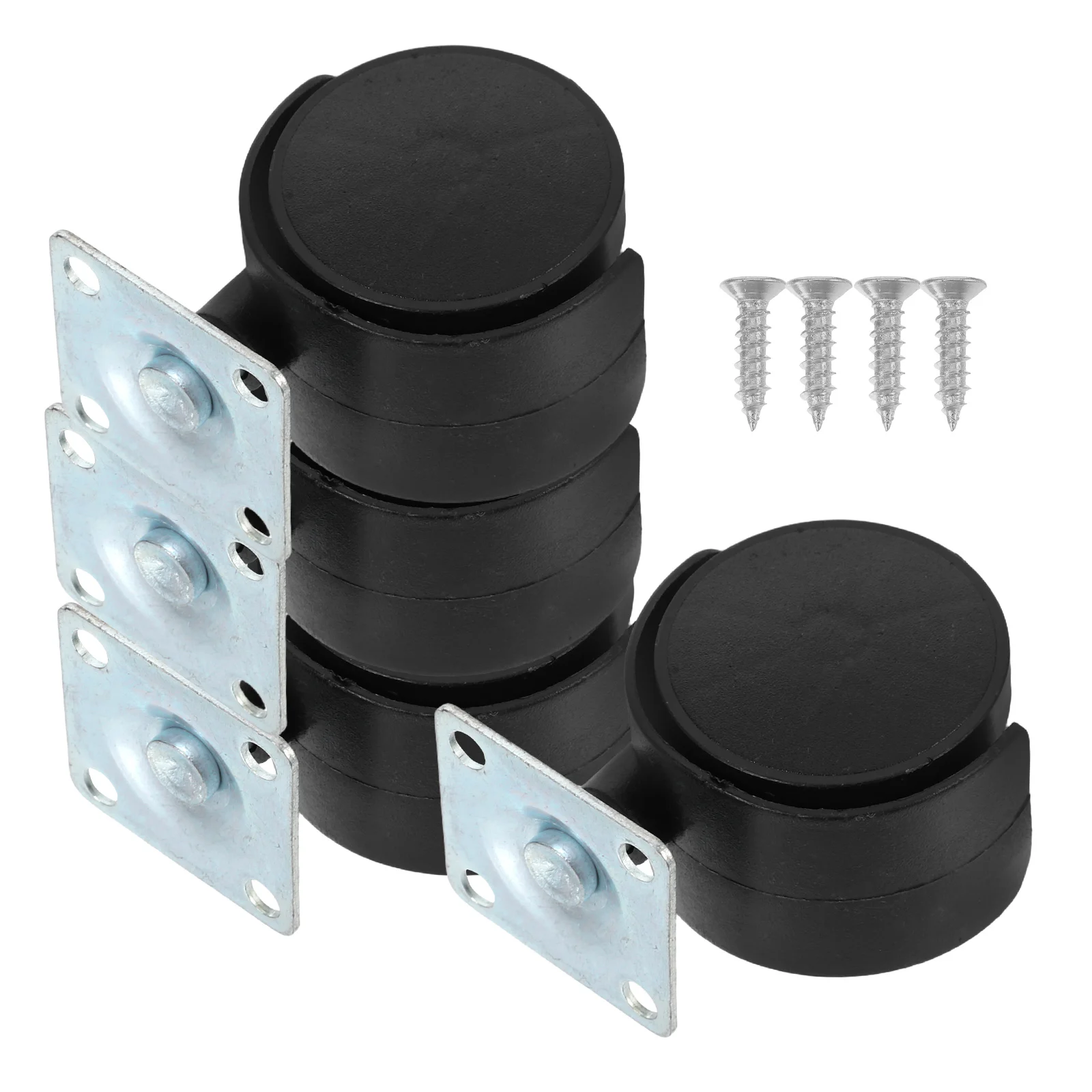 

4pcs Caster Wheels Furniture Casters for Carpet Table Drawer Small Stainless Steel Smooth Quiet Mobility Protection