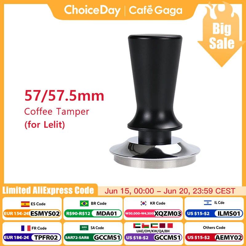 

57mm 57.5mm Coffee Tamper Constant Pressure Springs Calibrated Tamping For Lelit Anna Anita Tools Flat Base Espresso Accessories