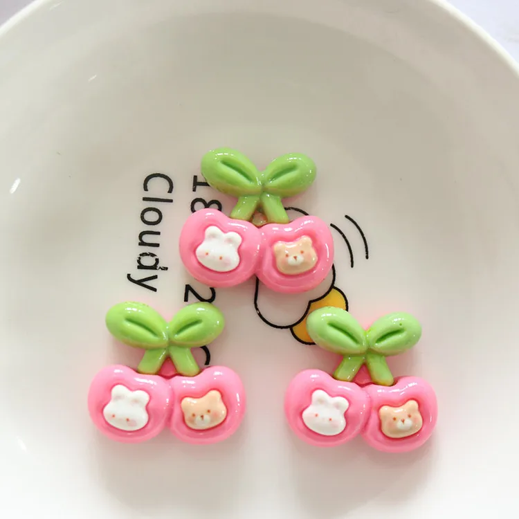 10pcs Shiny Cat Biscuits Flat Back Charms for DIY Jewellery Making
