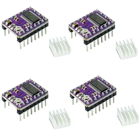 1-10 pz Parti Della Stampante 3D StepStick DRV8825 A4988 Driver del Motore Passo-passo Con Dissipatore di Calore Carrier Reprap RAMPE 1.4