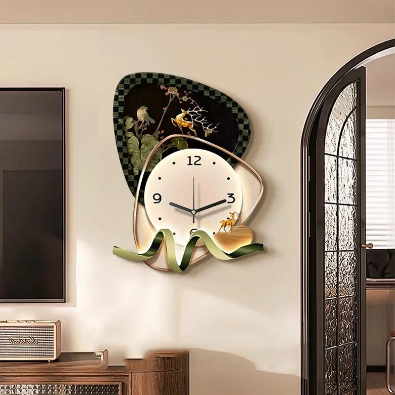 Art Mural Wall Clocks Luxury Restaurant Nordic Minimalist Fashion Wall Watch Creative Silent Horloge Murale Home Decoration