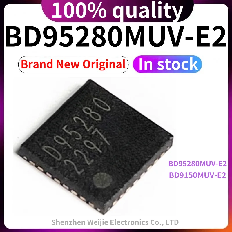 (5piece)100% New BD95280MUV-E2 BD95280MUV BD95280 D95280 D9150 BD9150MUV BD9150MUV-E2 QFN Chipset