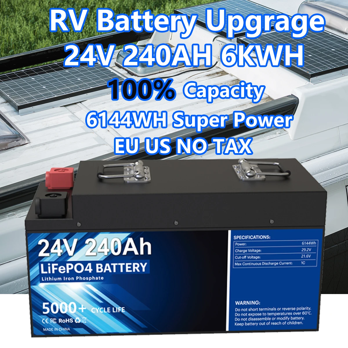 24V 240Ah Lifepo4 Lithium-akku Golf Cart Battery Pack Lithium Ion Phosphate Battery  LiFePO4 Battery Pack 100% Capacity Lithium