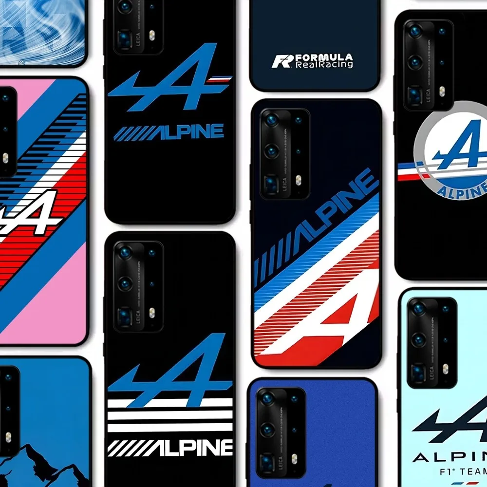 A-Alpine Logo Tricolor French Flag Phone Case For Huawei P 8 9 10 20 30 40 50 Pro Lite Psmart Honor 10 lite 70 Mate 20lite