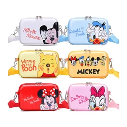 Disney Shoulder Bag Hard Shell Backpack Winnie The Pooh Mickey Minnie Donald Duck Girl Birthday Gifts Children's Toys Coin Packs