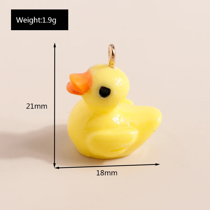 10 stücke Gemischte Niedlichen Tier Charms Hahn Milch Kuh Schwein Schildkröte Biene Ente Anhänger Für Schmuck Machen DIY Halskette Armband mithelfer – Detail 9