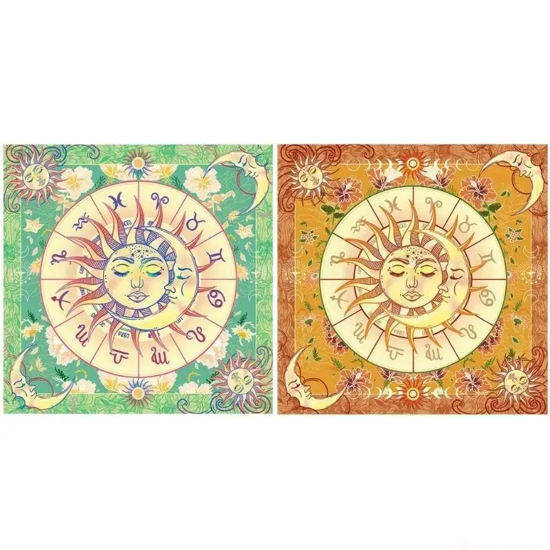 31BE Square Altar Board Game Cards Pad Table Cloth Metaphysical Board Game Mat