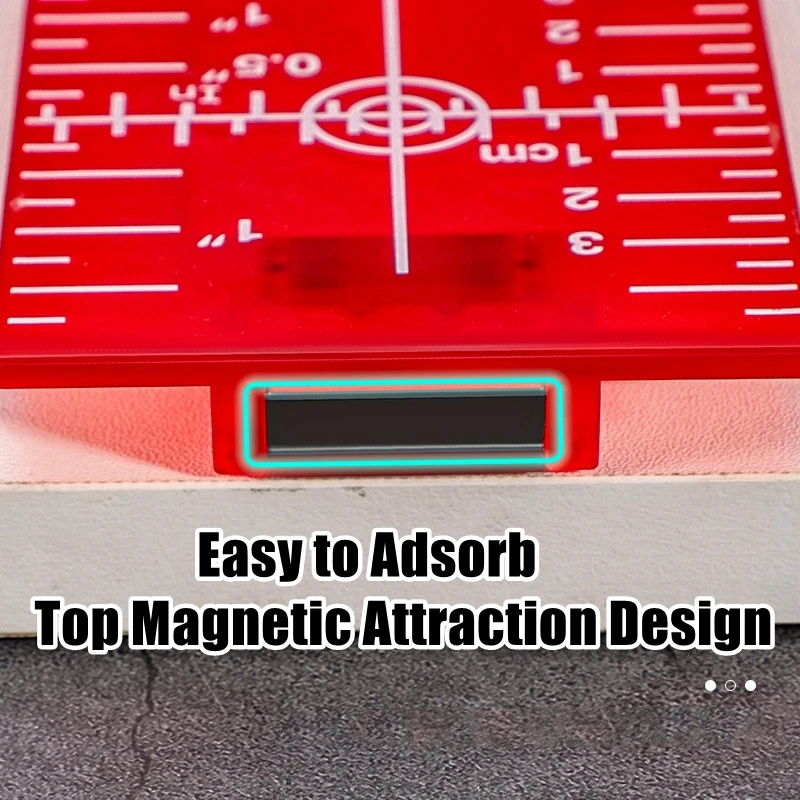 1/2pcs Laser Level Target Board Red/Green Line Beam Distance Plate Inch/cm Leveling Board Tool Hanging on Wall & Floor