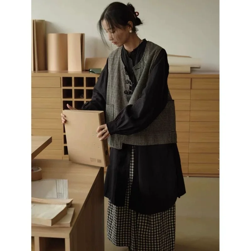 

Жилеты Жилеты Тонкий женский жилет Кружева Весна Кашемировые плиссированные кружева Современный простой жилет Cleanfit Эластичный без рукавов для поездок на работу