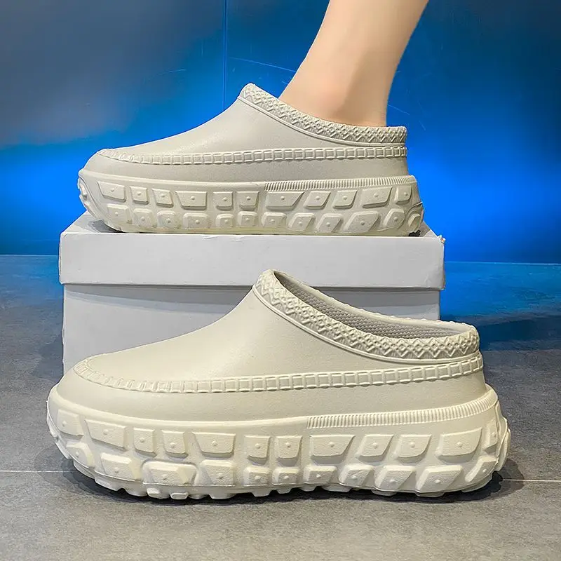2026 New Women's Closed Toe Slippers Thick Sole Height Increasing Non-Slip Waterproof Indoor Outdoor Bootie House Shoes