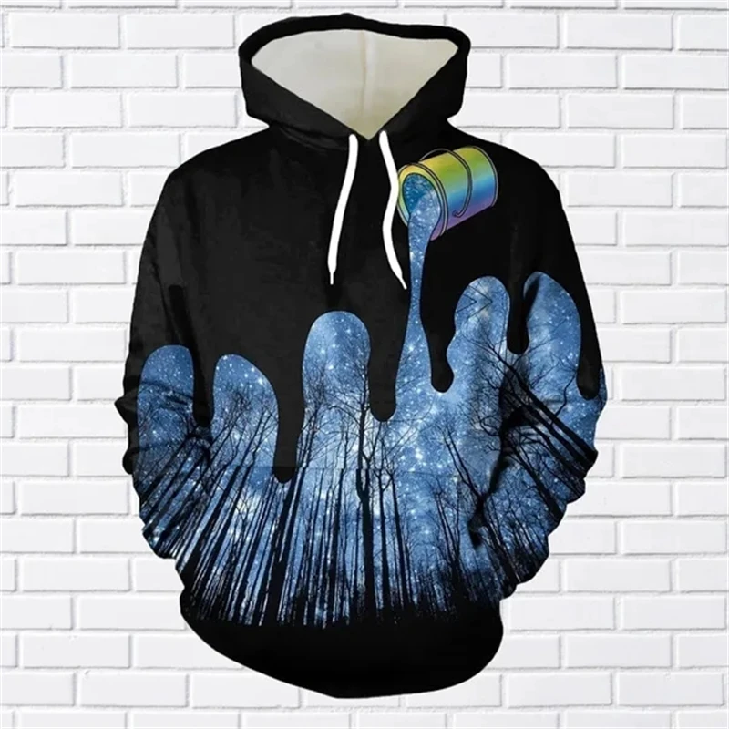 

Fashion Autumn Winter Women's Men's Hoodies Sweatshirt Funny 3D Rainbow Colorful Print Hoodies Tracksuit Unisex Pullovers Hoody