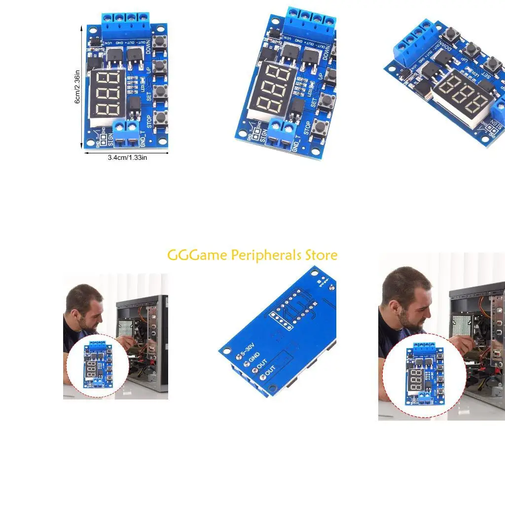 

U55B бесшумный модуль переключения таймера задержки цикла запуска 5-36 В, вход с функцией памяти параметров спящего режима