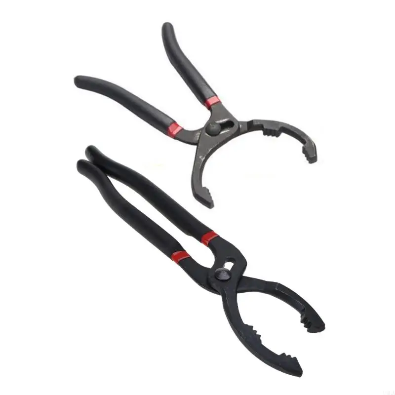 

U4LA 10-inch/12-inch Professional Oil Filter Pliers Clamp Type Adjustable Filter Wrench Carbon Steel Auto Repair Tool