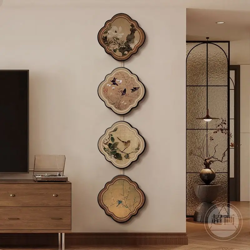 

Porch decorative painting Chinese painting is facing the door hanging advanced sense corridor corridor combination mural