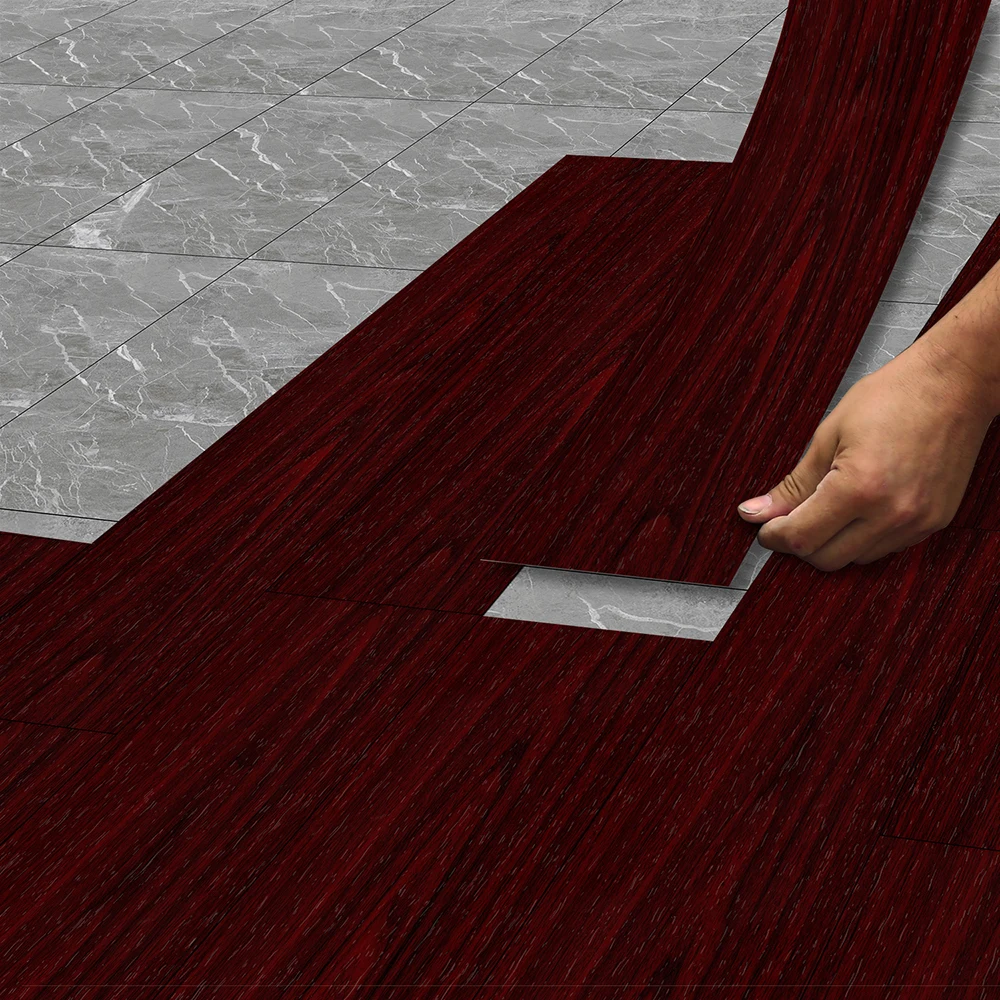 

1 Roll Waterproof Vinyl Adhesive Floor Sticker Peel and Stick Tile PVC Floor Self Adhesive Home Decor Living Room Bedroom