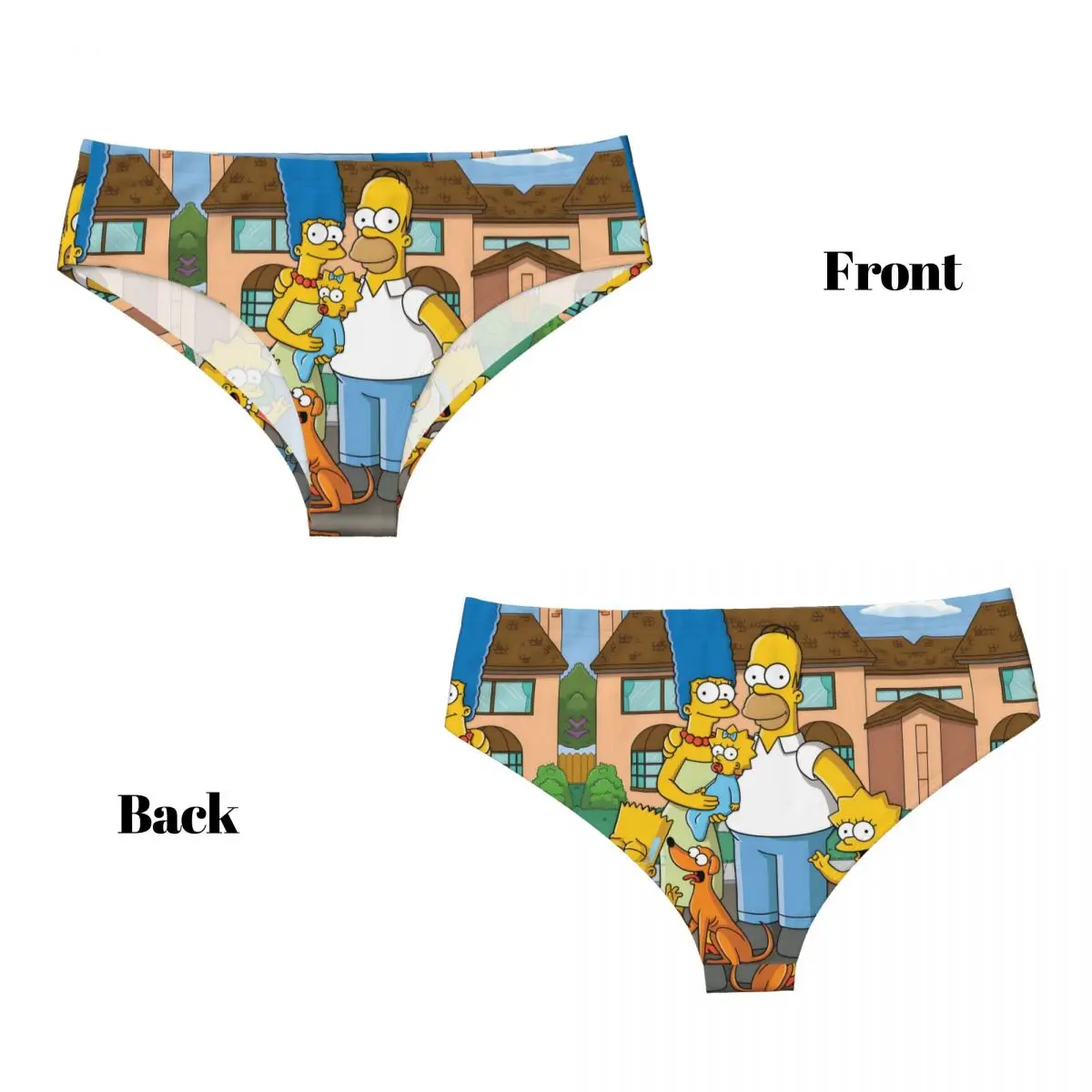 مخصص S-Simpsones الكرتون الأسرة مضحك سراويل قصيرة النساء تمتد الفيلم الملابس الداخلية