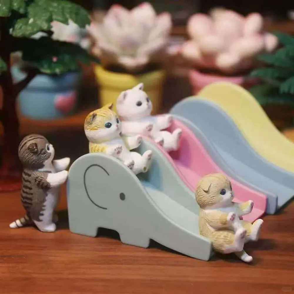 

Mofusand Elephant Slide Cat Series слепая коробка подарок милые игрушки настольный орнамент подарок на день рождения гаражный комплект коллекционные фигурки