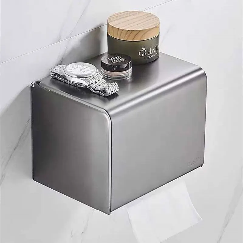 

1pcs Bathroom Toilet Tissue Roll Holder Cat Dog Proof Toilet Paper Holder Wall Mount Toilet Paper Holder with Shelf Waterproof