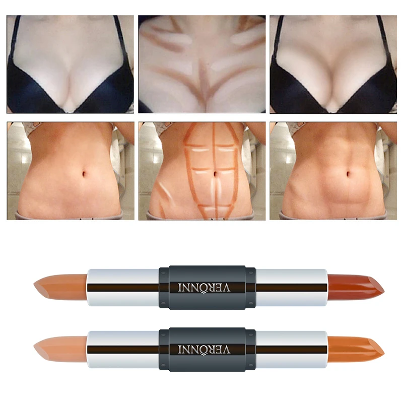 2-in-1 Double Head Contouring Face Foundation Concealer Pencil Dark Circles Corrector Contour Concealers Stick Cosmetic Makeup