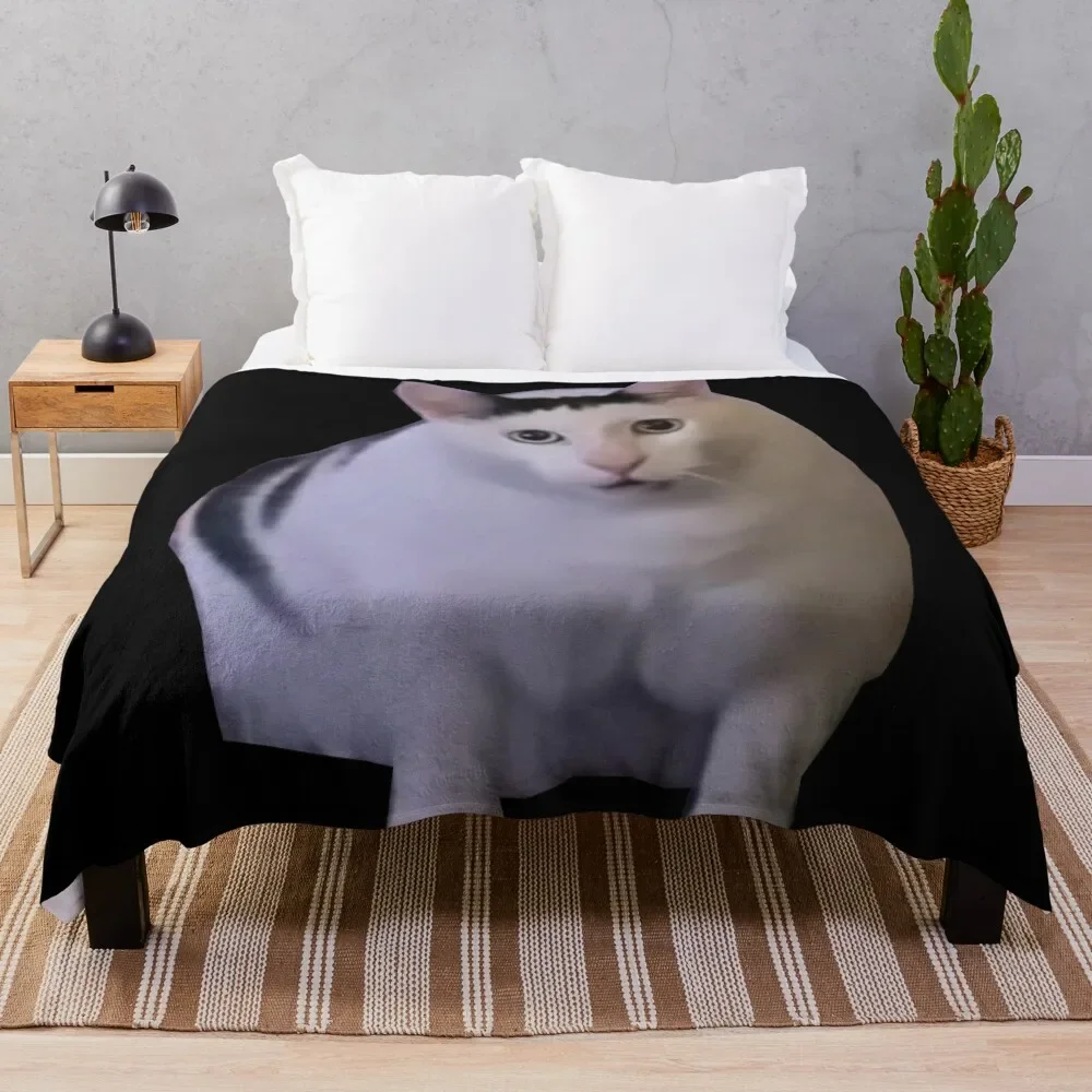 

Huh Cat Meme Throw Blanket Wrinkle Resistant Lightweight Blanket