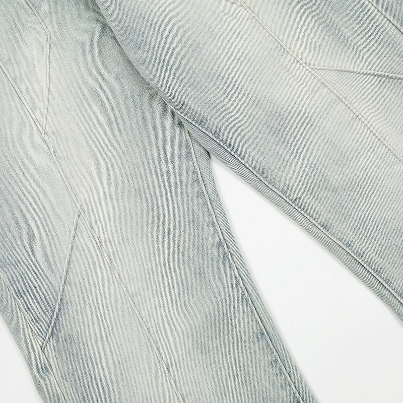 UPRAKF Spliced JeansBlack Streetwear Blue Denim Pants Casual Fashion Trousers Washed Harajuku Pocket