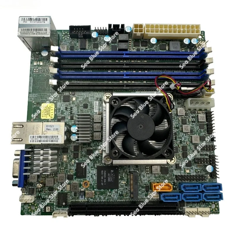 X10SDV-4C-TLN2F Industrial Control Main Board NAS ITX Server D1521 Double 10 Gigabit 1581 Second-hand Disassembly Main Board