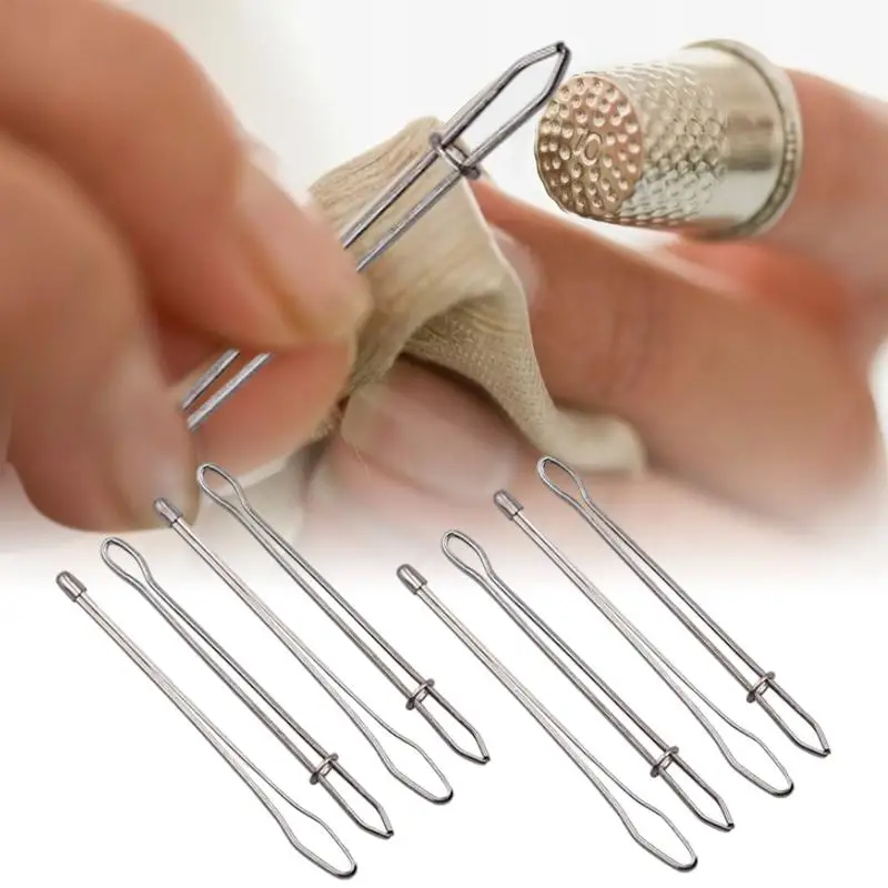Sewing Threader Tool 8X Stainless Steel Drawstring Rope Threader Tool Easy Rope Threader Clips Sewing Accessories For Jackets