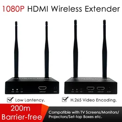 1080P HDMI Wireless Extender Kit 200m IR Video Transmitter and Receiver for Projector Laptop PC Switch Converter Screen Shared