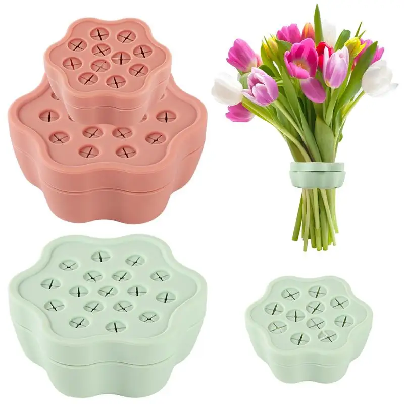 

4Pcs/Set Spiral Ikebana Stem Holders Twist DIY Bouquet Twister Floral Grid For Vase Silicone Ikebana Flower Arrangement Holders