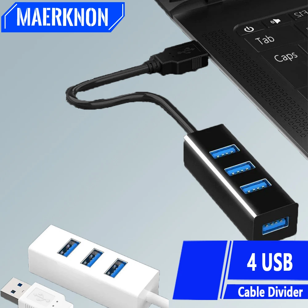 4 in 1 Multi USB Splitter Hub USB Hub USB 3.0 Multiple Expander Switch Hub Docking Stations 30/120CM Cable